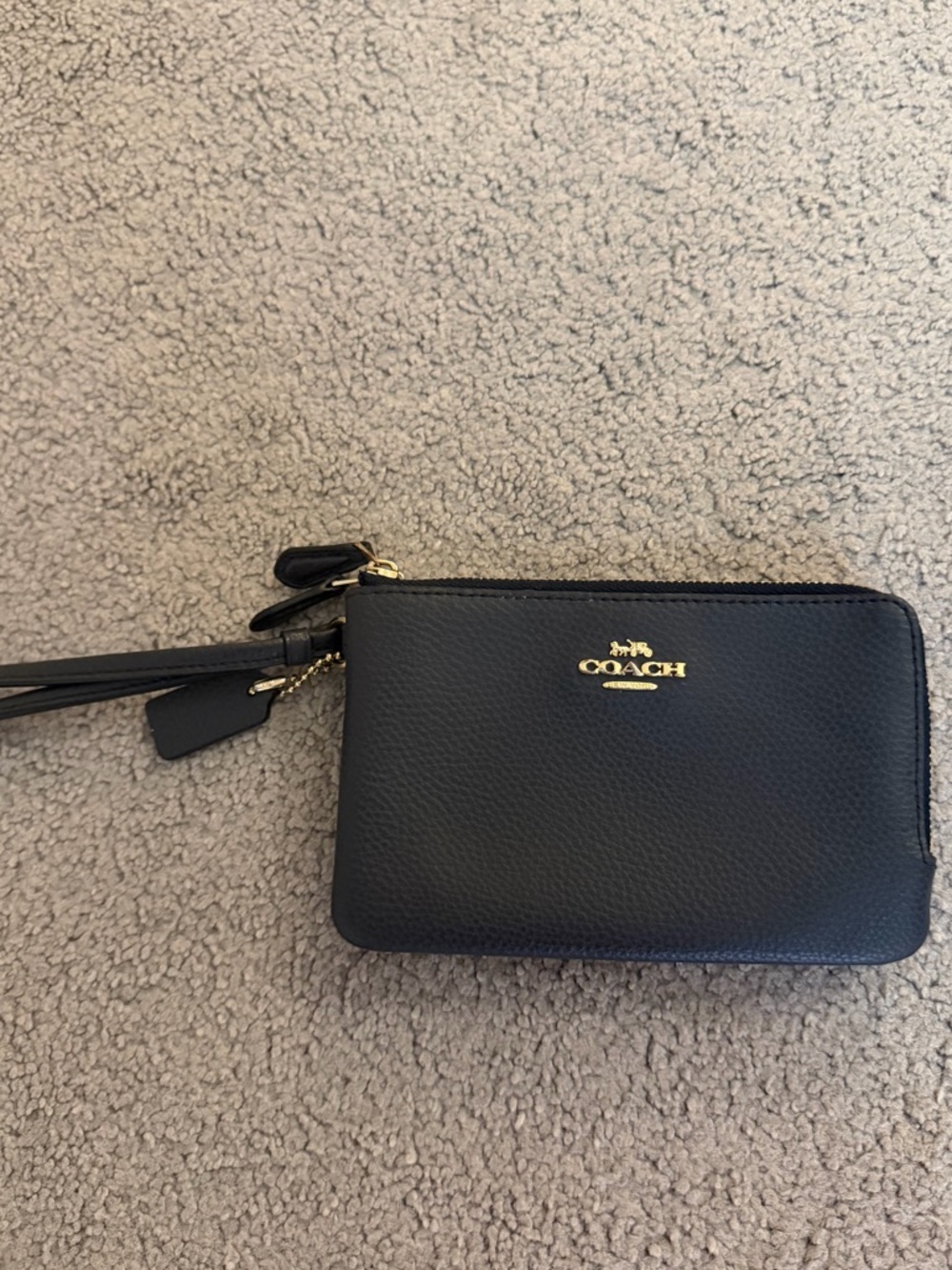 Coach Navy Leather Double Wallet or Mini Purse